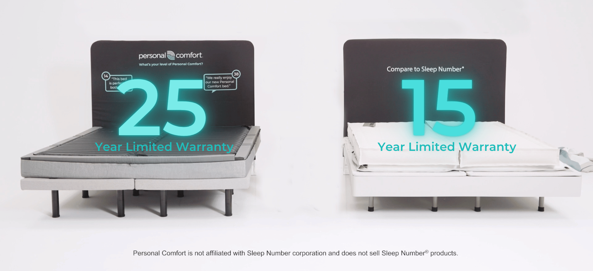 compare sleep number bed and personal comfort warranty