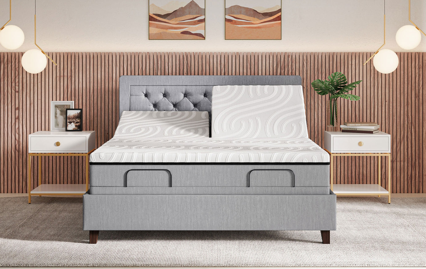 Custom Comfort A-500 – Deck-on-Rail Premium Wireless Adjustable Bed with  Lift & Tilt - Custom Comfort Mattress